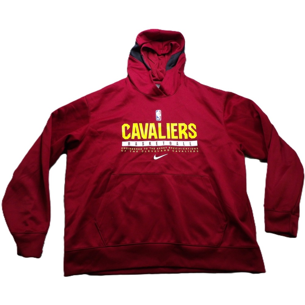 Nike Cleveland Cavaliers Men XL Red Dri-FIT NBA Basketball Pullover Sweatshirt